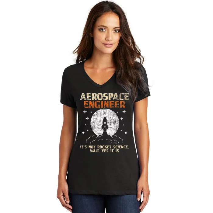 Aerospace Engineer Aeronautical Engineering Aviation Lover Women's V-Neck T-Shirt