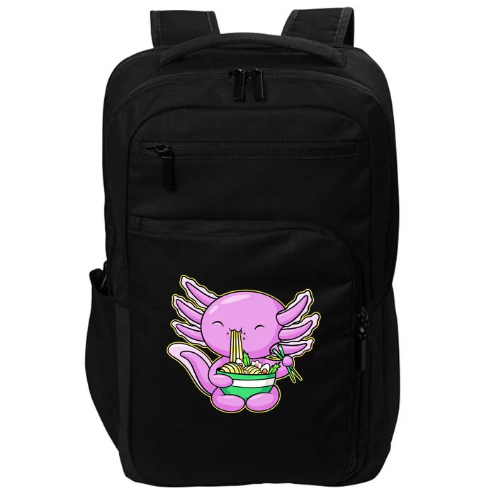 Axolotl Eating A Bowl Of Ramen Anime Funny Cute Impact Tech Backpack