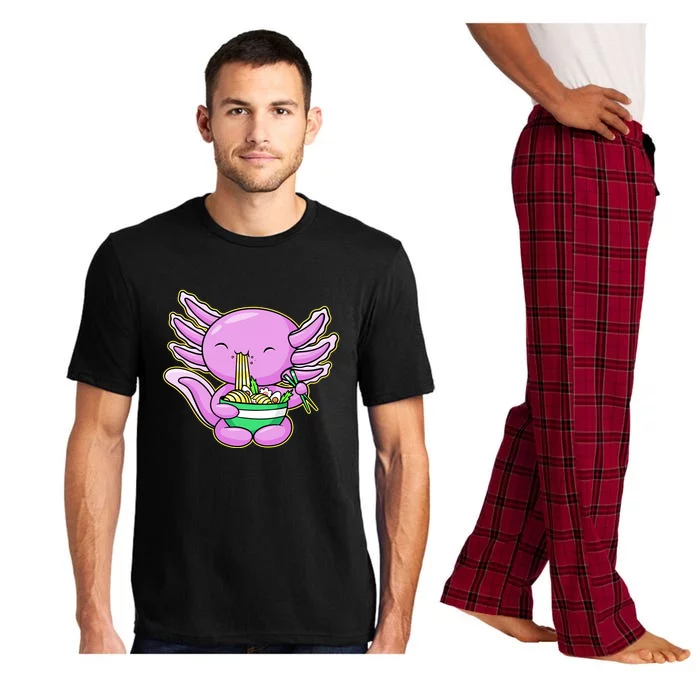 Axolotl Eating A Bowl Of Ramen Anime Funny Cute Pajama Set