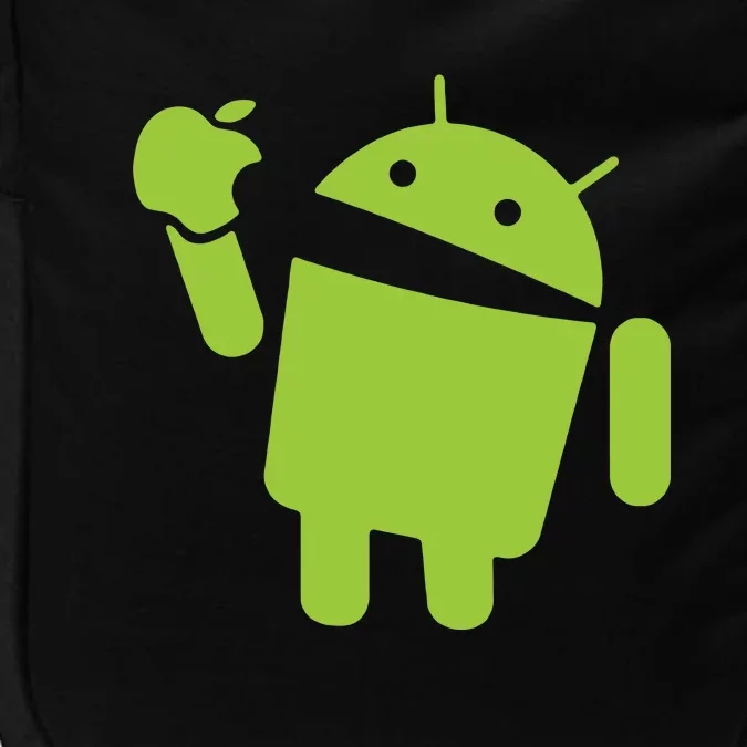 Android Eats Apple Funny Nerd Computer Impact Tech Backpack