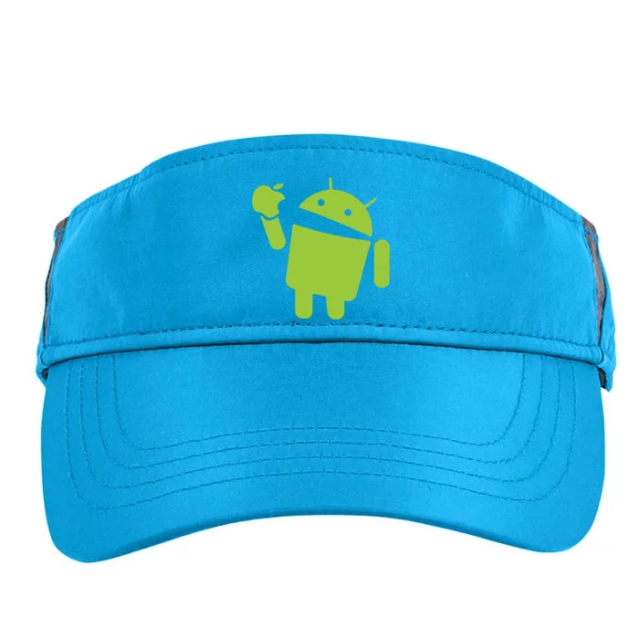 Android Eats Apple Funny Nerd Computer Adult Drive Performance Visor