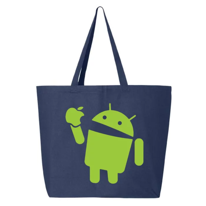 Android Eats Apple Funny Nerd Computer 25L Jumbo Tote