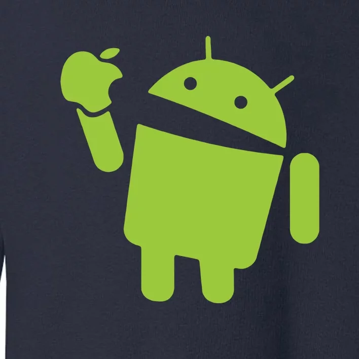 Android Eats Apple Funny Nerd Computer Toddler Sweatshirt