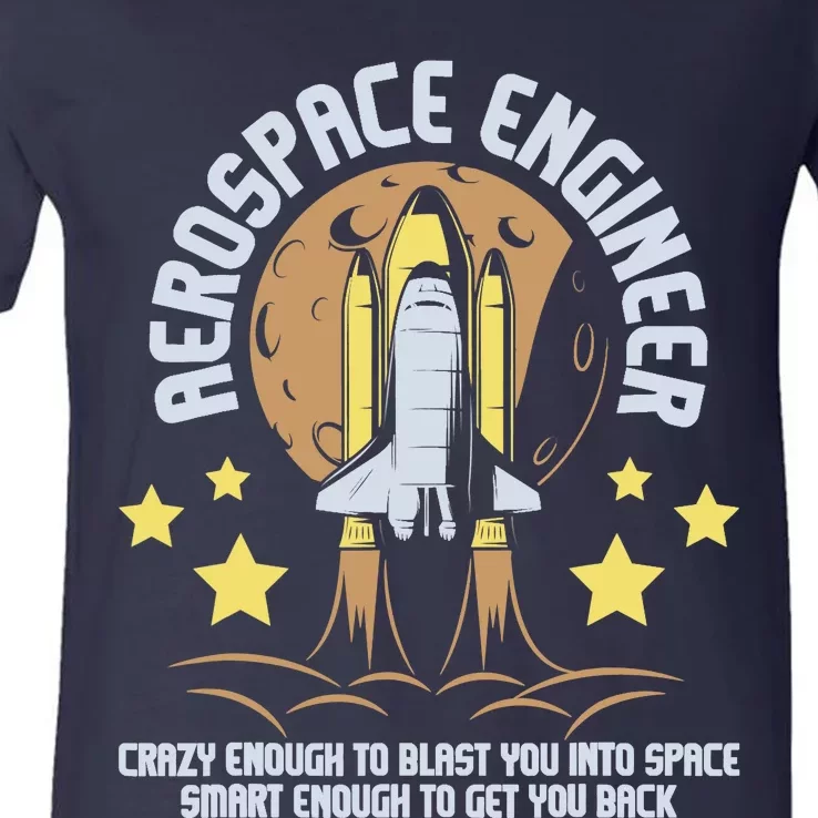 Aerospace Engineer Aeronautical Engineering Spacecrafts V-Neck T-Shirt