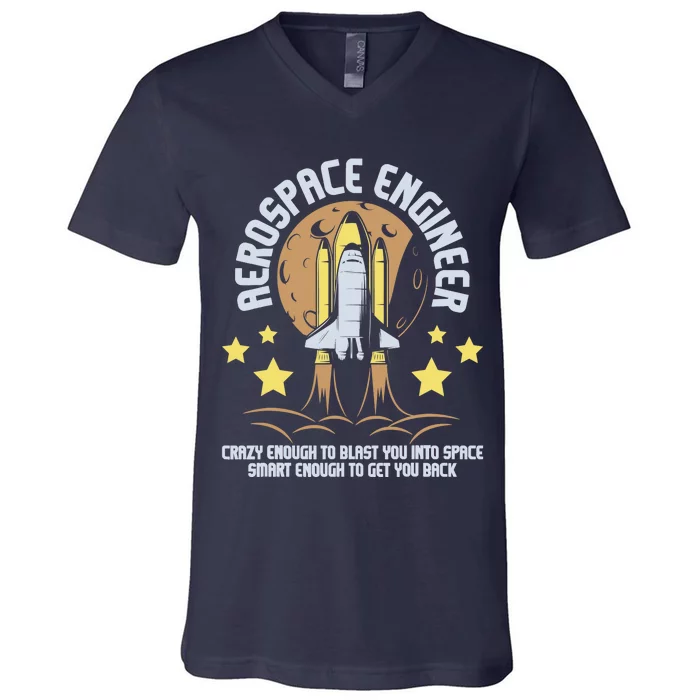 Aerospace Engineer Aeronautical Engineering Spacecrafts V-Neck T-Shirt