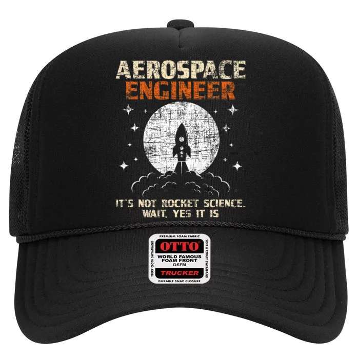 Aerospace Engineer Aeronautical Engineering Aviation Lover High Crown Mesh Trucker Hat