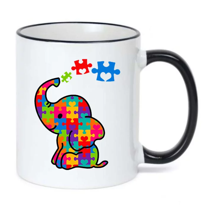 Autism Elephant Black Color Changing Mug