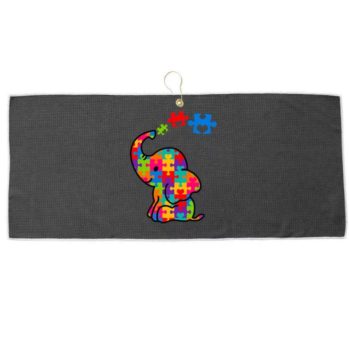 Autism Elephant Large Microfiber Waffle Golf Towel