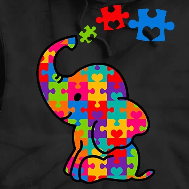 Autism Elephant Tie Dye Hoodie