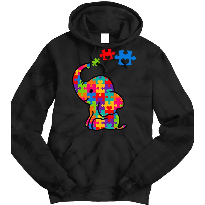 Autism Elephant Tie Dye Hoodie