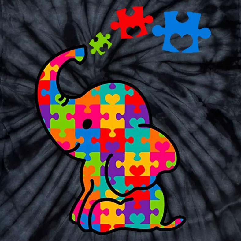 Autism Elephant Tie-Dye T-Shirt