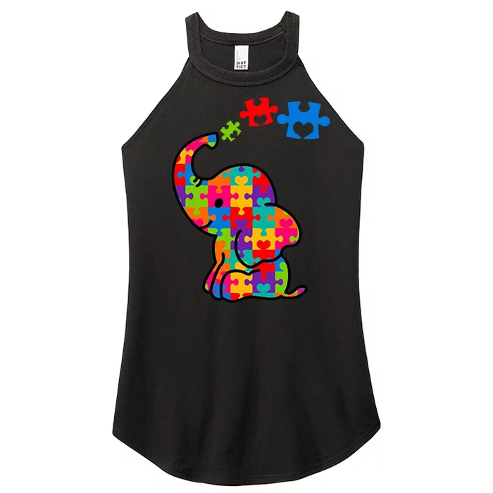 Autism Elephant Women’s Perfect Tri Rocker Tank