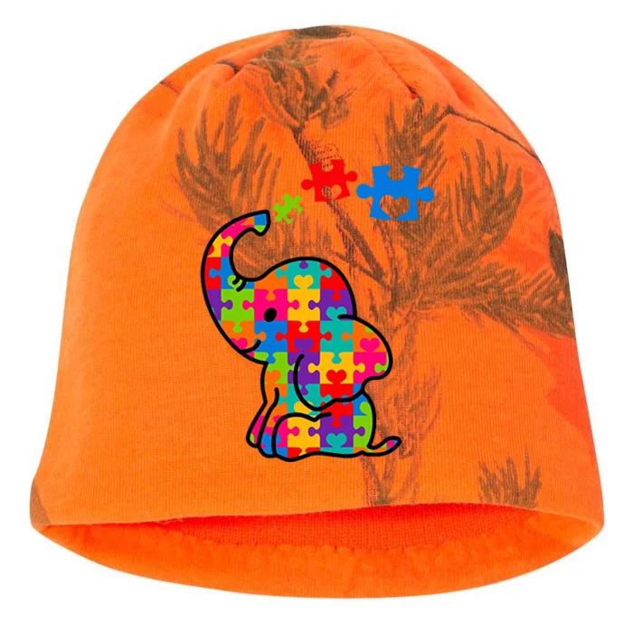 Autism Elephant Kati - Camo Knit Beanie