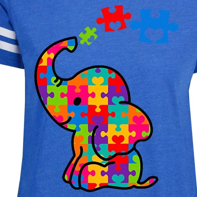 Autism Elephant Enza Ladies Jersey Football T-Shirt