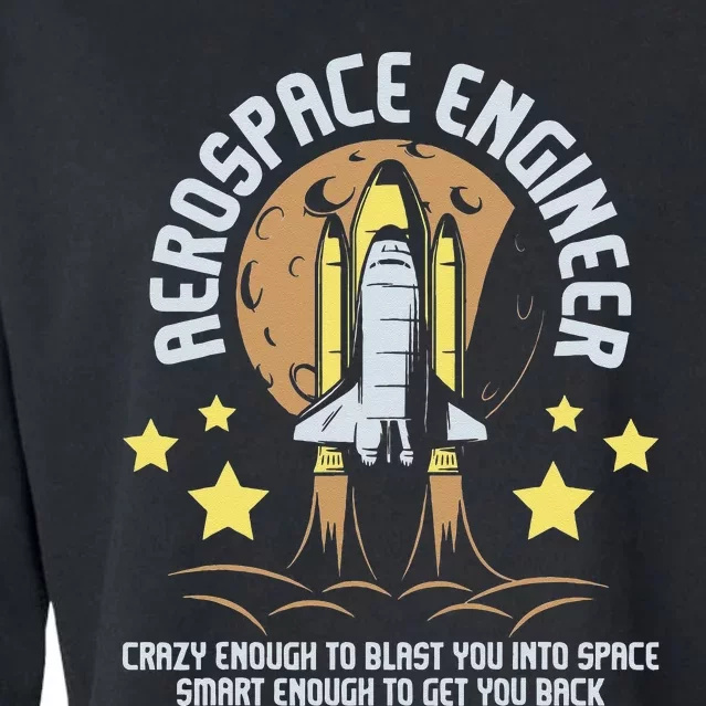 Aerospace Engineer Aeronautical Engineering Spacecrafts Cropped Pullover Crew