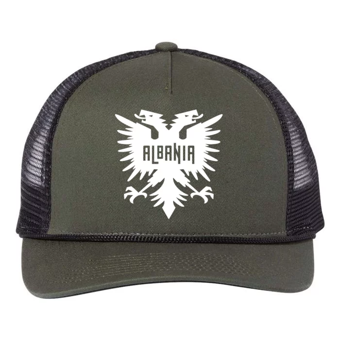 Albanian Eagle Retro Rope Trucker Hat Cap