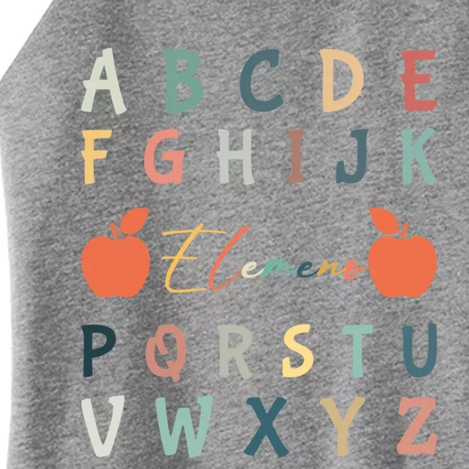 Abc Eleo Alphabet Kindergarten Teachers Back To School Great Gift Women’s Perfect Tri Rocker Tank