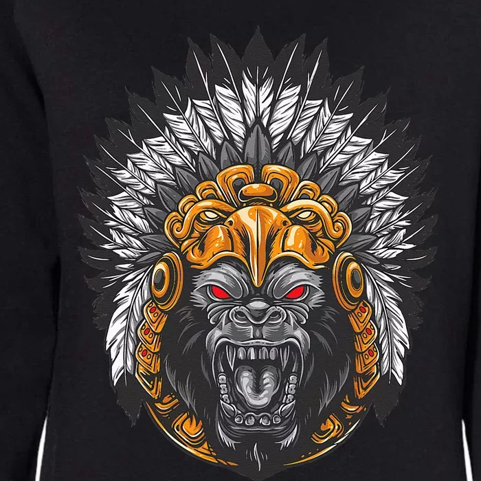 Ancient Ethnic Aztec Monkey Gorilla People Civilization Gift Womens California Wash Sweatshirt