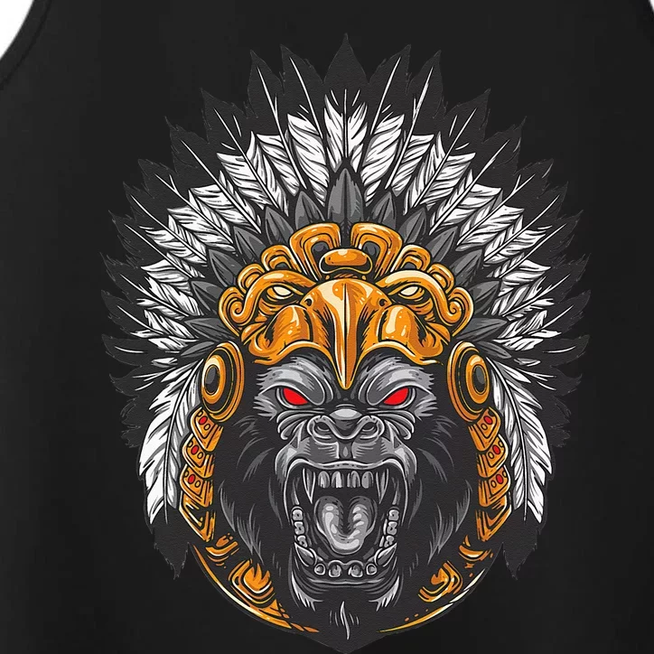 Ancient Ethnic Aztec Monkey Gorilla People Civilization Gift Performance Tank