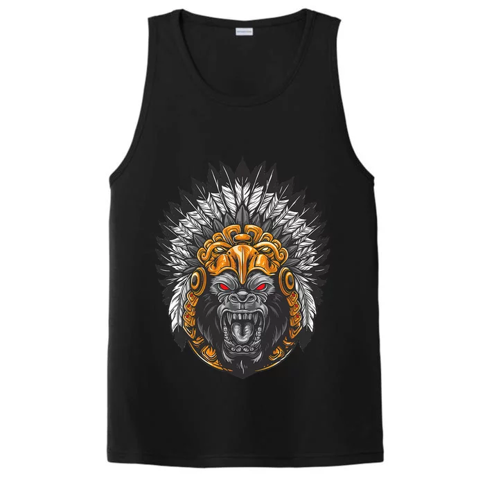 Ancient Ethnic Aztec Monkey Gorilla People Civilization Gift Performance Tank