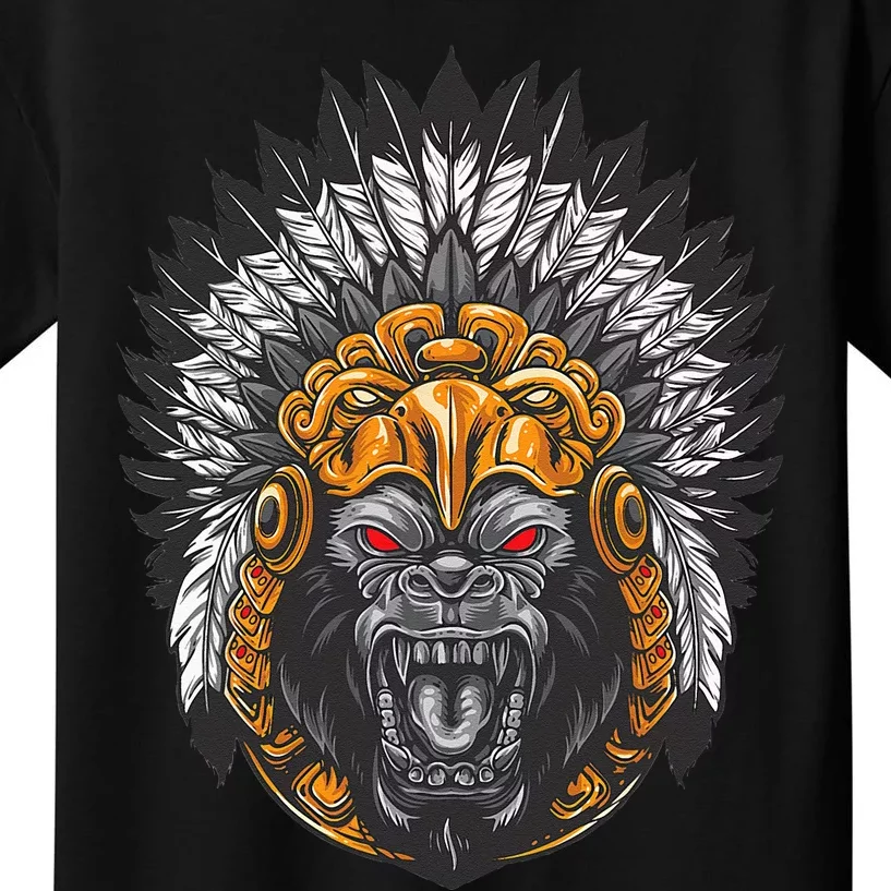 Ancient Ethnic Aztec Monkey Gorilla People Civilization Gift Kids T-Shirt