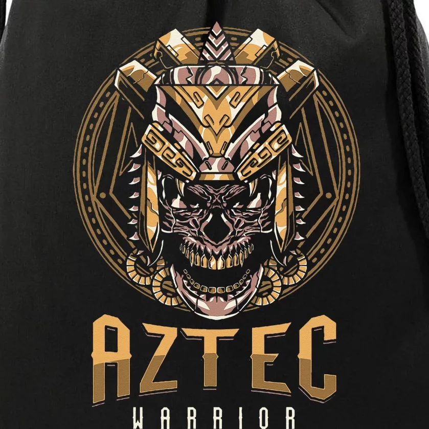 Ancient Ethnic Aztec Warrior Skull People Civilization Gift Drawstring Bag