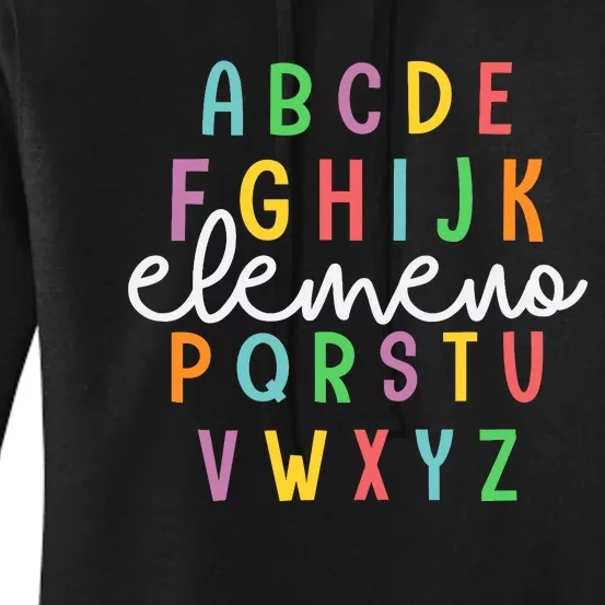 Abc Elemeno Alphabet Kindergarten Teachers Back To School Women's Pullover Hoodie