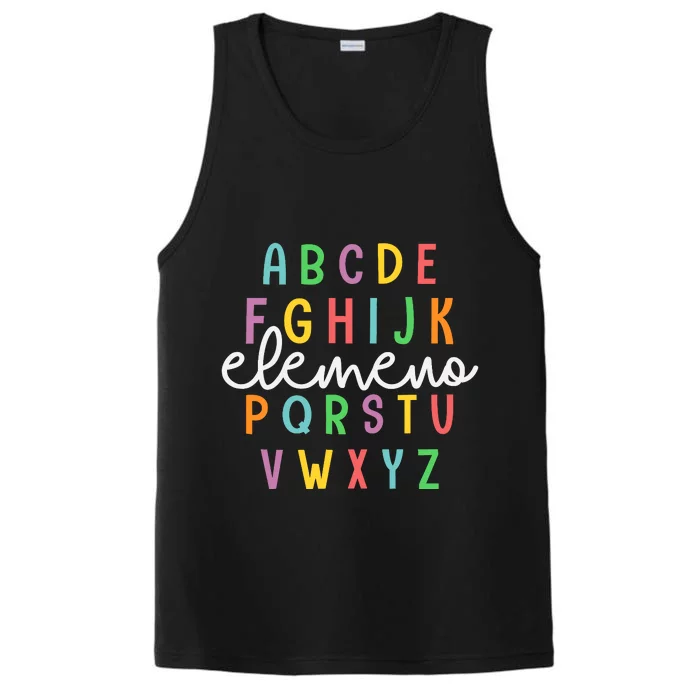 Abc Elemeno Alphabet Kindergarten Teachers Back To School Performance Tank