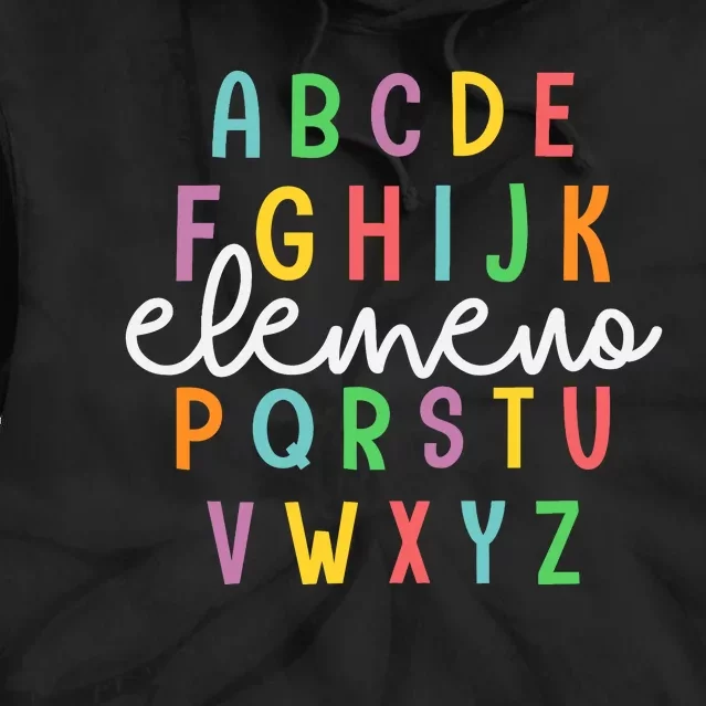 Abc Elemeno Alphabet Kindergarten Teachers Back To School Tie Dye Hoodie