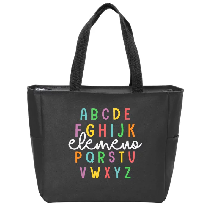 Abc Elemeno Alphabet Kindergarten Teachers Back To School Zip Tote Bag