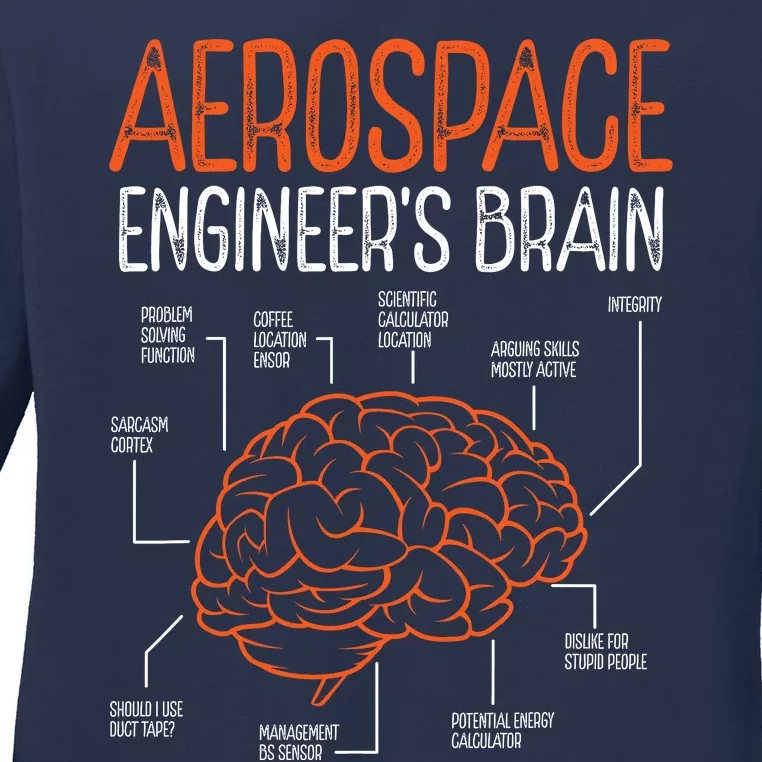 Aerospace Engineering Brain For Aerospace Engineer Ladies Long Sleeve Shirt