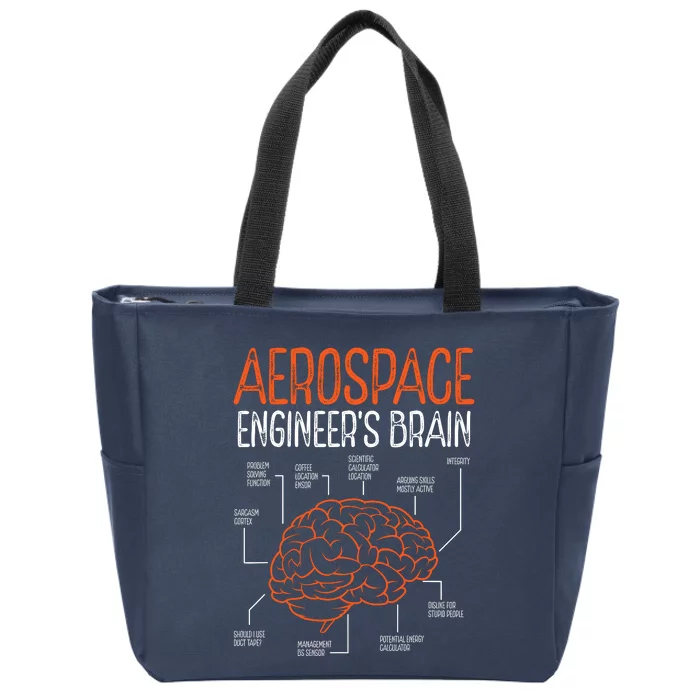 Aerospace Engineering Brain For Aerospace Engineer Zip Tote Bag