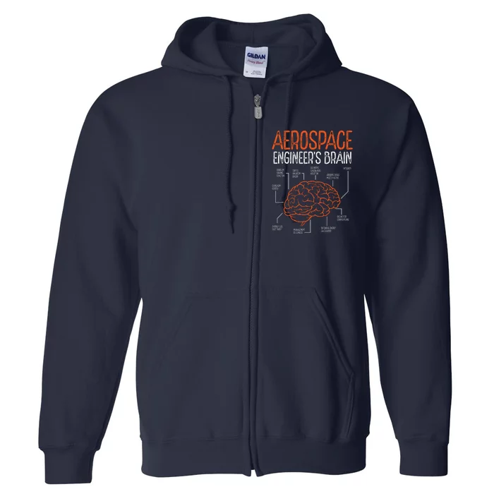 Aerospace Engineering Brain For Aerospace Engineer Full Zip Hoodie