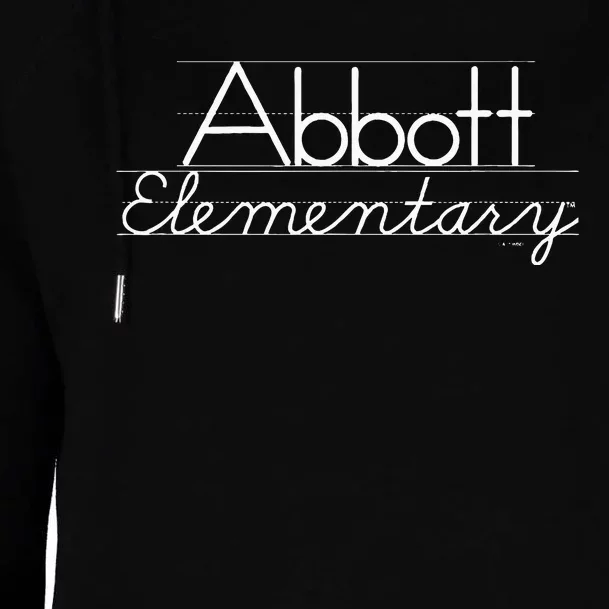 Abbott Elementary Blackboard Chalk Logo Womens Funnel Neck Pullover Hood