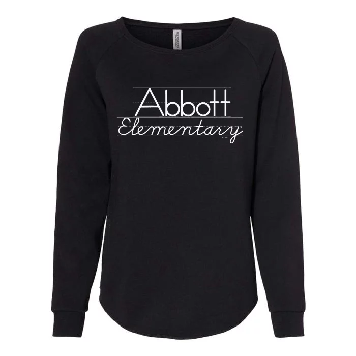 Abbott Elementary Blackboard Chalk Logo Womens California Wash Sweatshirt