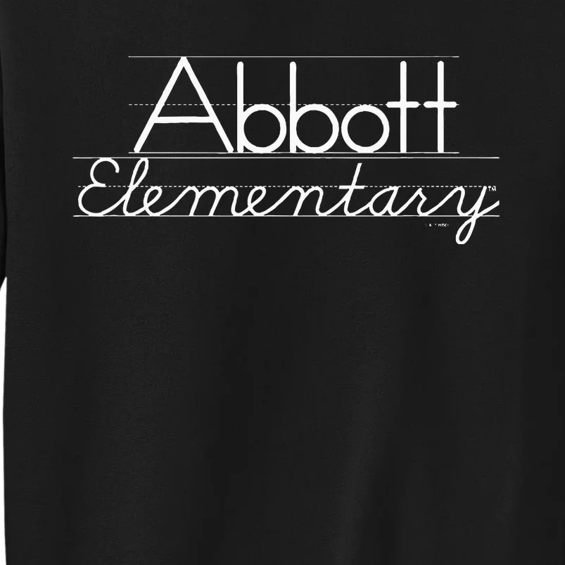 Abbott Elementary Blackboard Chalk Logo Tall Sweatshirt