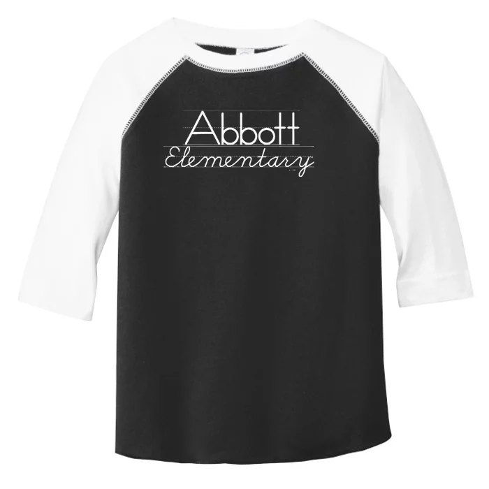 Abbott Elementary Blackboard Chalk Logo Toddler Fine Jersey T-Shirt