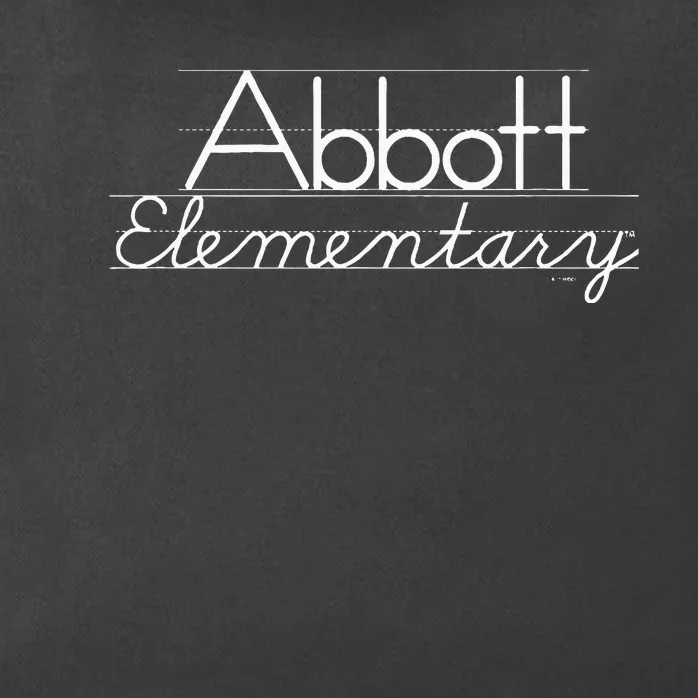 Abbott Elementary Blackboard Chalk Logo Zip Tote Bag