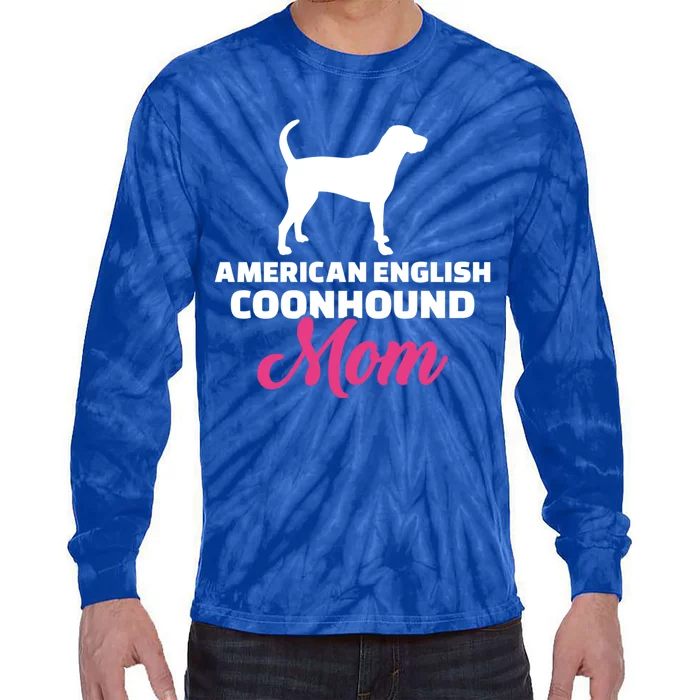 American English Coonhound Mom Great Gift Tie-Dye Long Sleeve Shirt