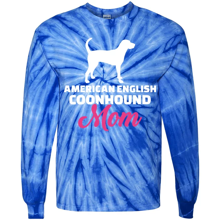 American English Coonhound Mom Great Gift Tie-Dye Long Sleeve Shirt