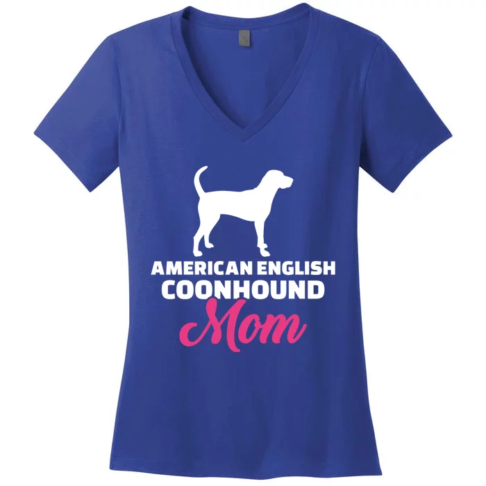 American English Coonhound Mom Gift Women's V-Neck T-Shirt