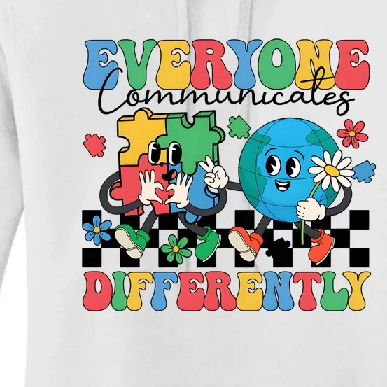 Autism Everyone Communicates Differently Women's Pullover Hoodie