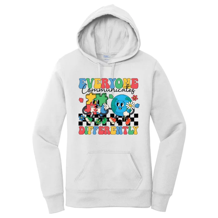 Autism Everyone Communicates Differently Women's Pullover Hoodie