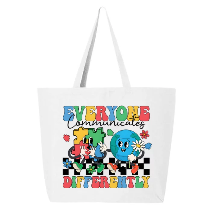 Autism Everyone Communicates Differently 25L Jumbo Tote