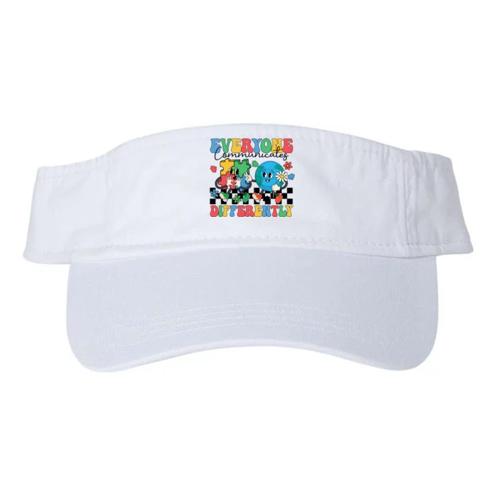 Autism Everyone Communicates Differently Valucap Bio-Washed Visor