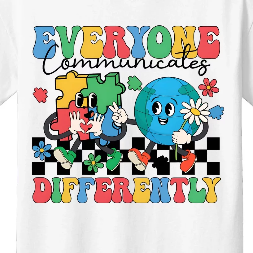 Autism Everyone Communicates Differently Kids T-Shirt