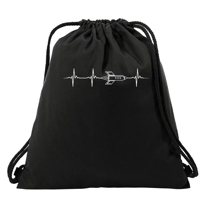 Aerospace Engineering Design Great Rocket Heartbeat Drawstring Bag