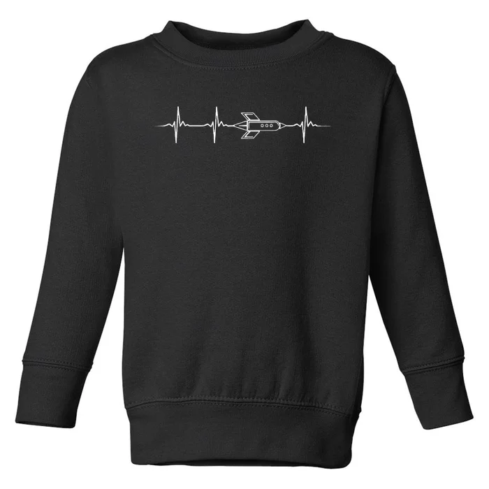 Aerospace Engineering Design Great Rocket Heartbeat Toddler Sweatshirt