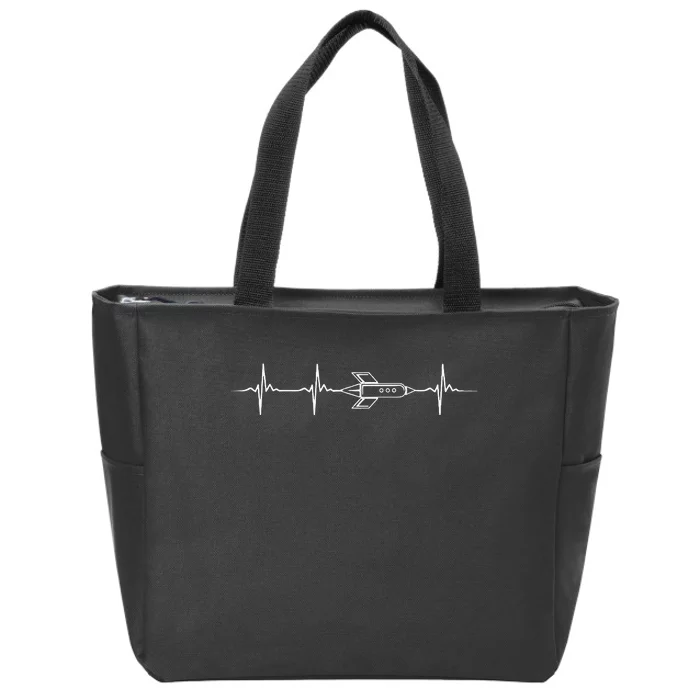 Aerospace Engineering Design Great Rocket Heartbeat Zip Tote Bag