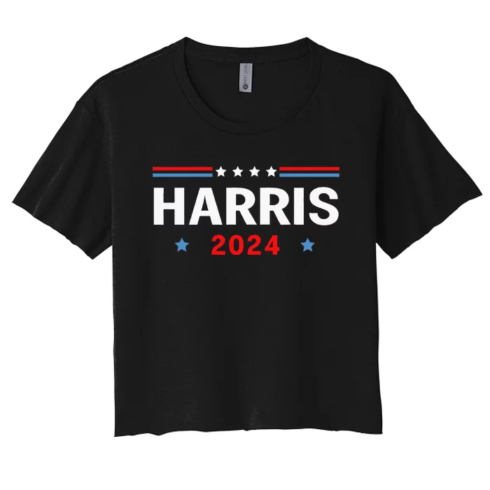 America Election Democrats Vote Kamala Harris 2024 President Women's Crop Top Tee